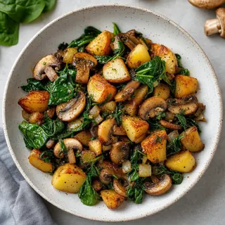 Spinach Mushroom Hash