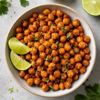 Sriracha Lime Baked Chickpeas