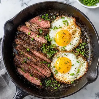 Steak and Eggs Skillet Dinner