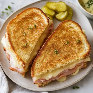 Swiss and Ham Grilled Cheese