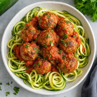 Turkey Meatball Zucchini Noodles