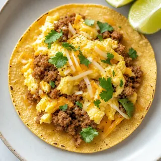 Turkey Sausage Breakfast Taco