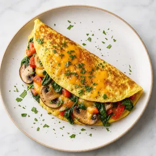 Vegetable and Cheese Omelet