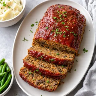Veggie Meatloaf with Tomato Glaze