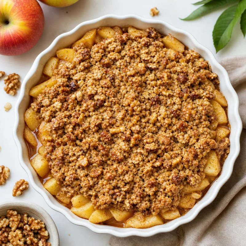 Apple Crumble with Walnuts