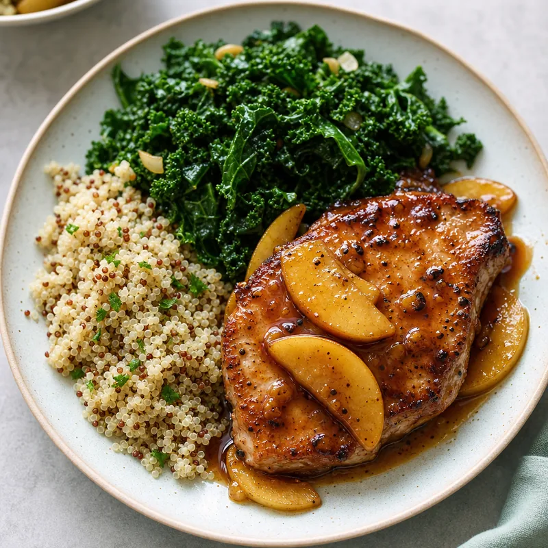 Apple Glazed Pork and Quinoa
