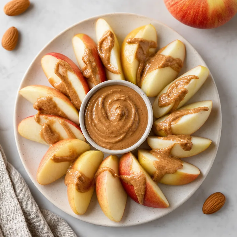 Apple Wedges with Almond Butter