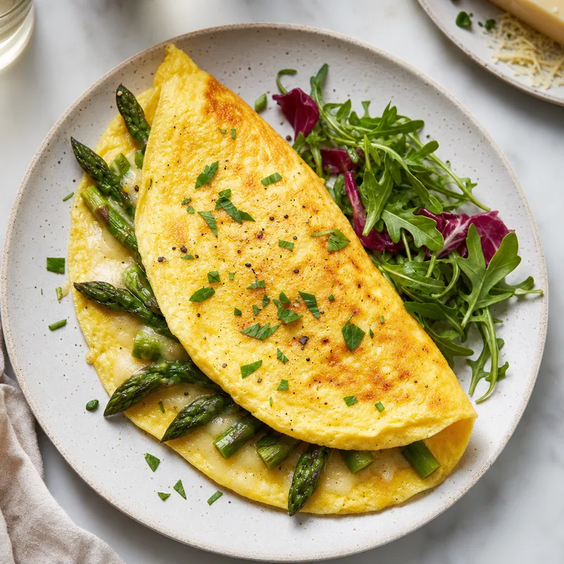 Asparagus and Gruyere Omelet