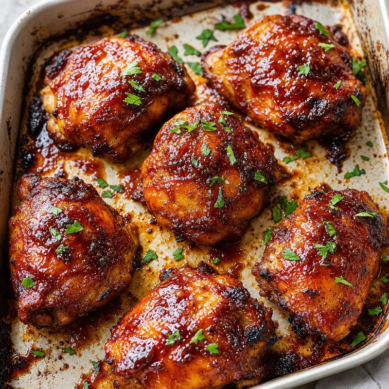 Baked BBQ Chicken Thighs