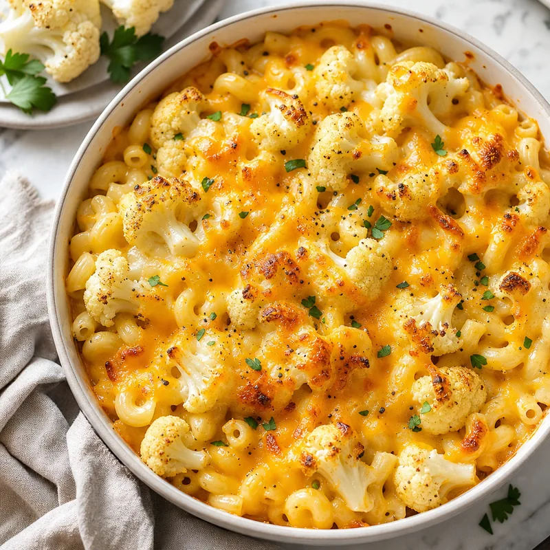 Baked Cauliflower Mac and Cheese