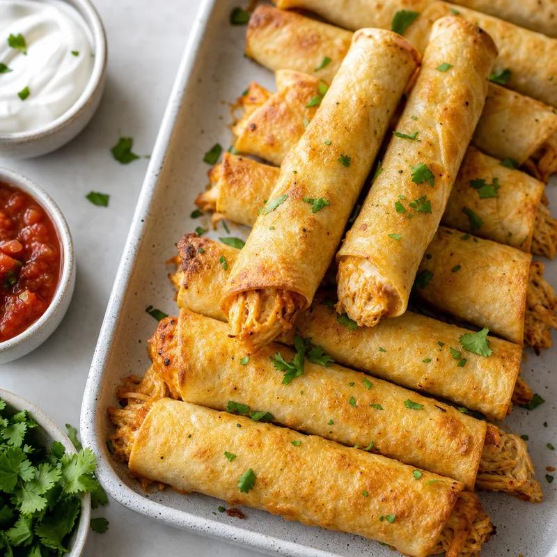 Baked Chicken Taquitos