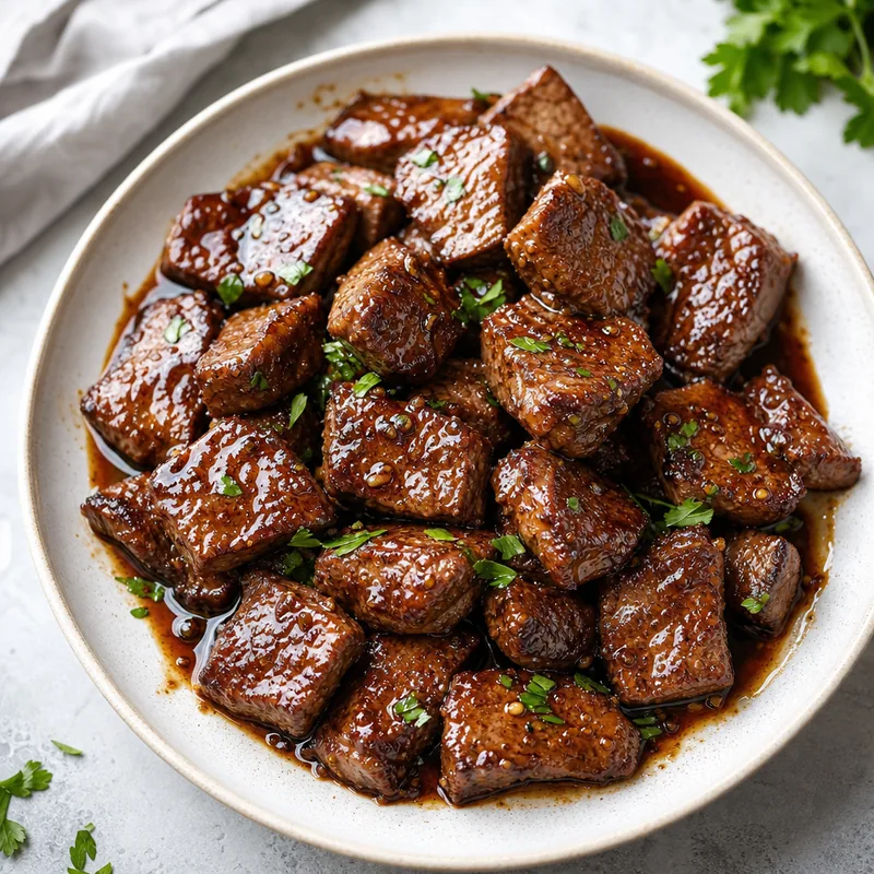 Balsamic Glazed Steak Tips
