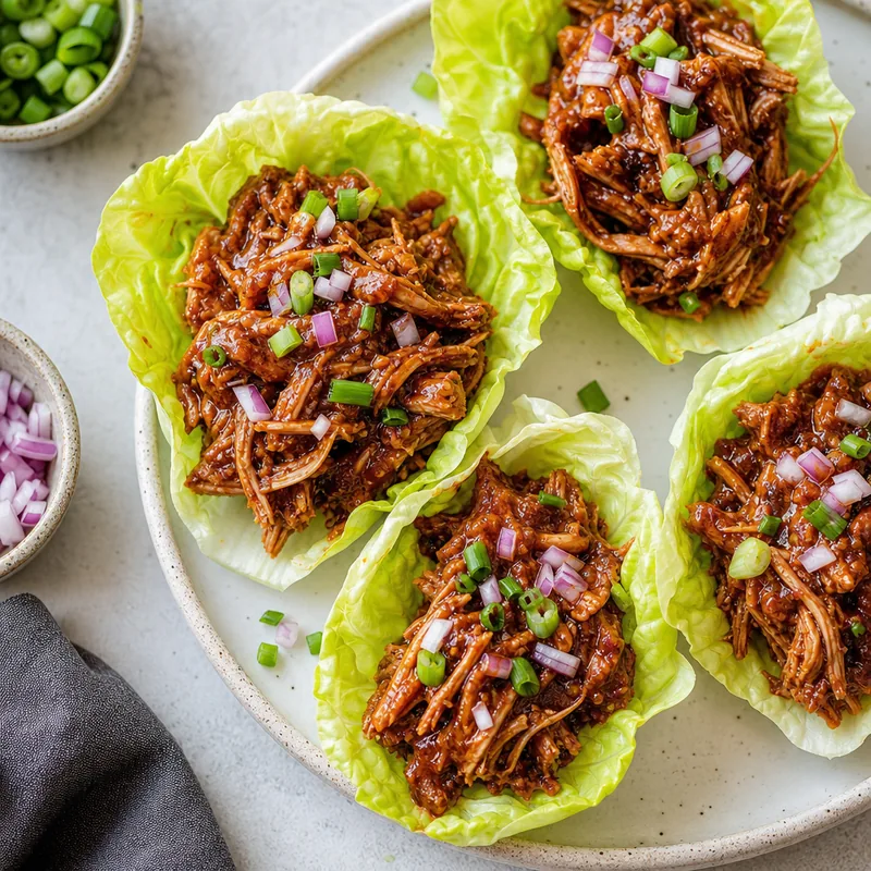 BBQ Pulled Pork Lettuce Wraps