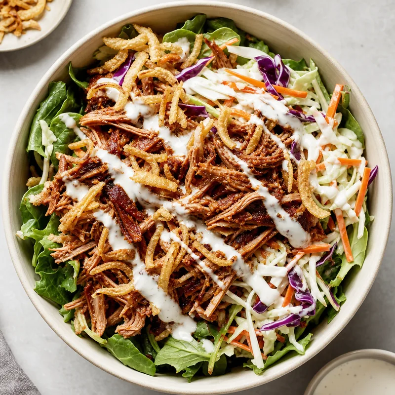 BBQ Pulled Pork Salad