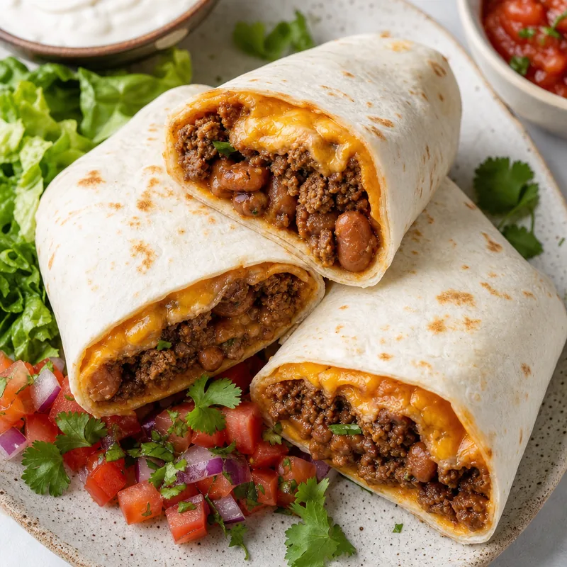 Beef and Bean Burritos