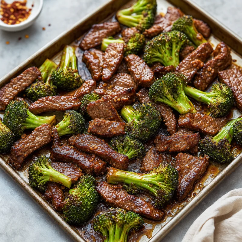 Beef and Broccoli Sheet Pan Dinner