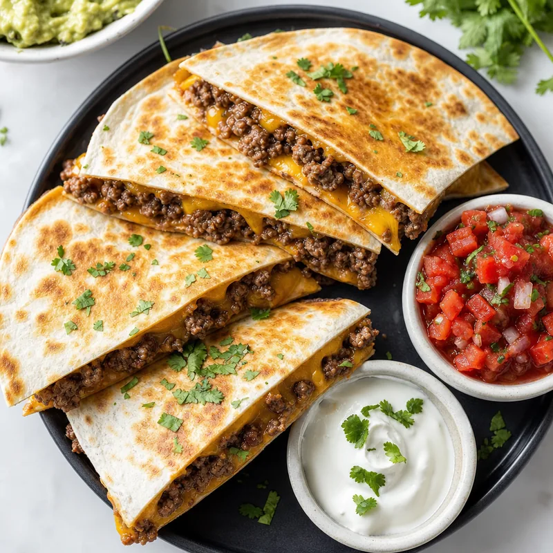 Beef and Cheese Quesadillas
