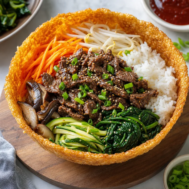 Beef and Spinach Bibimbap