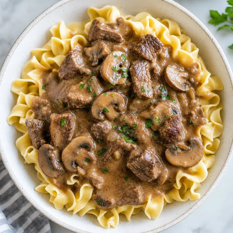 Beef Gravy with Egg Noodles