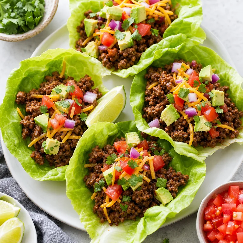 Beef Taco Lettuce Wraps
