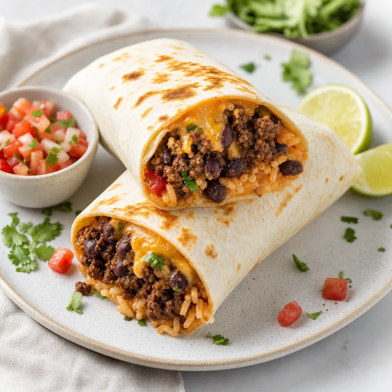 Beefy Bean Burritos