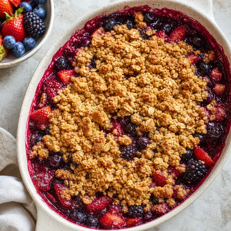 Berry Crisp with Oil Crumble