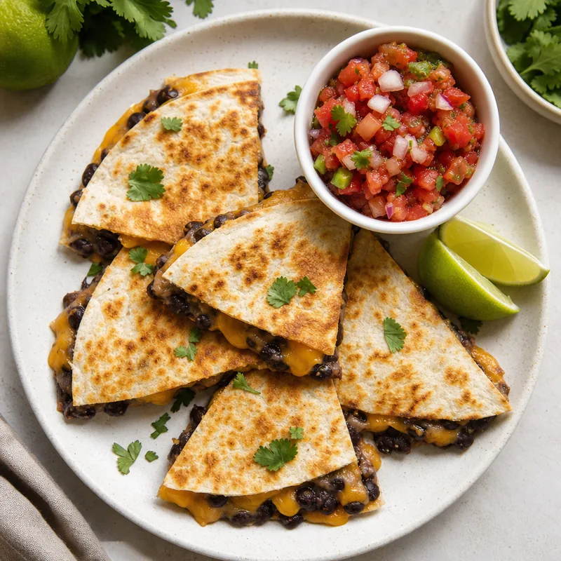 Black Bean and Cheese Quesadilla
