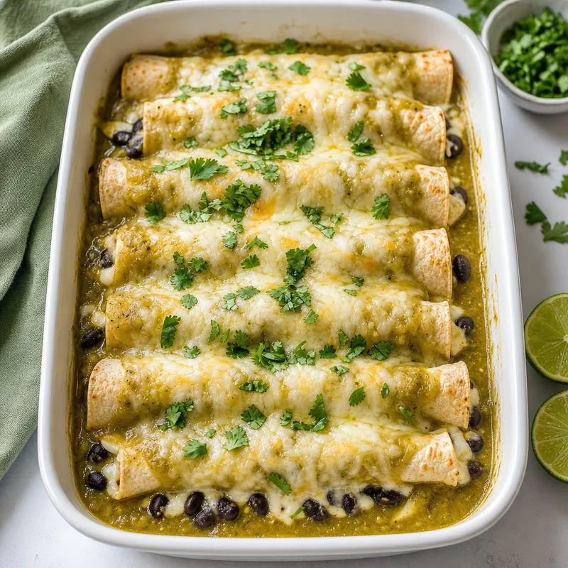 Black Bean Enchiladas Verde
