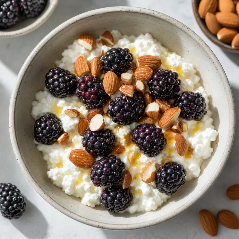 Blackberry Cottage Cheese Bowl