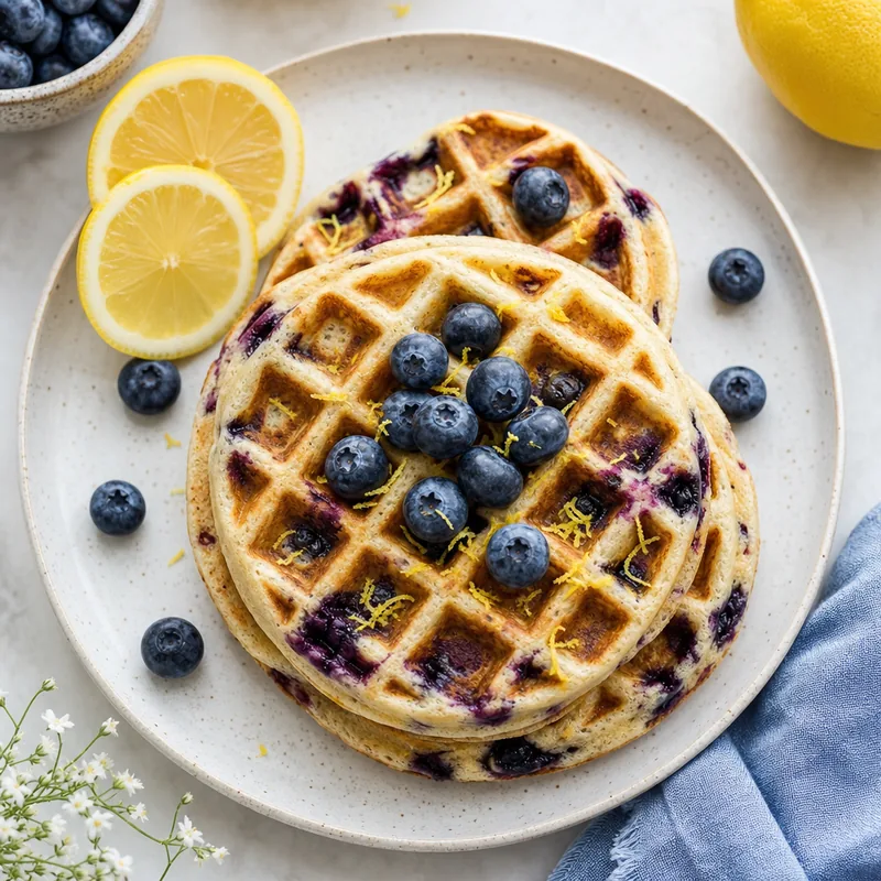 Blueberry Lemon Waffles