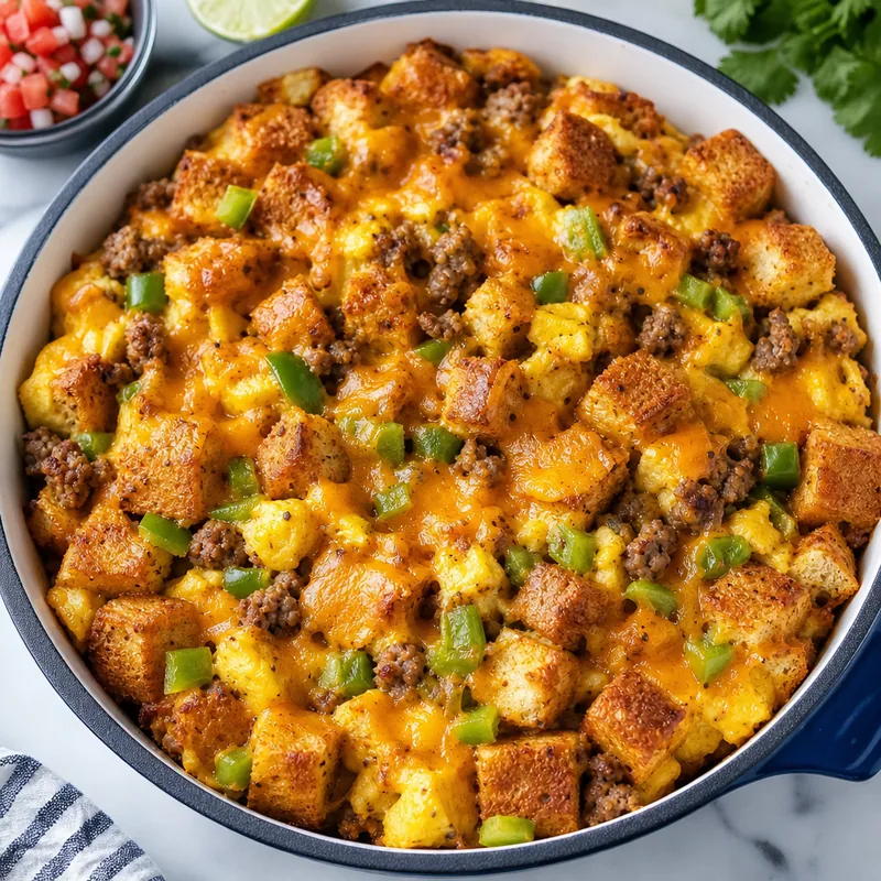 Breakfast Burrito Skillet Bake