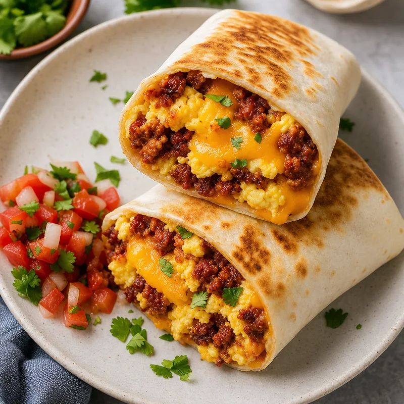 Breakfast Burritos with Chorizo