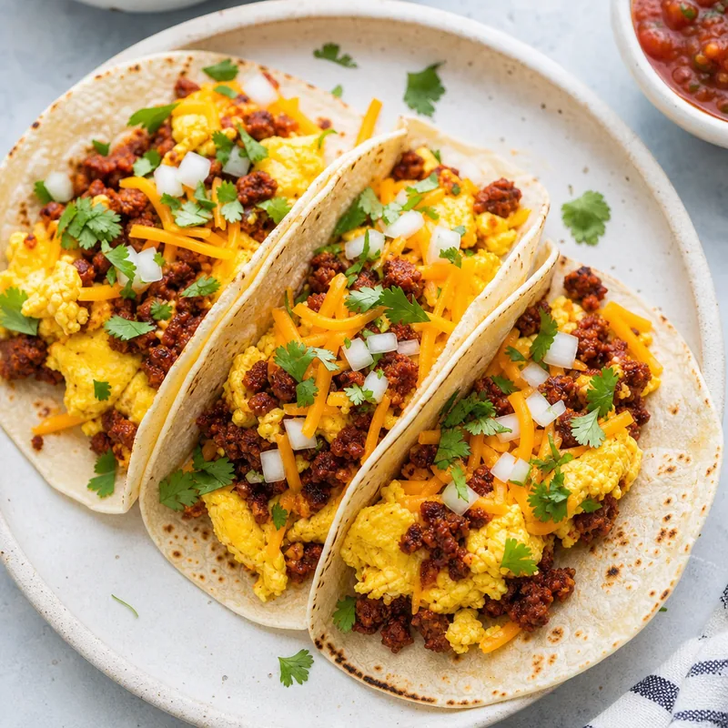 Breakfast Tacos with Chorizo