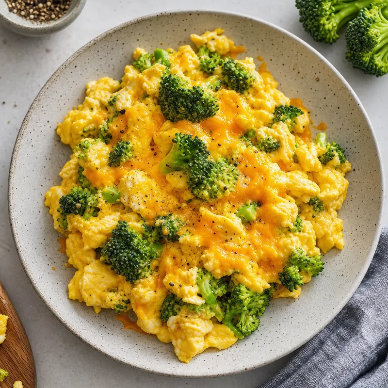 Broccoli Cheddar Scramble