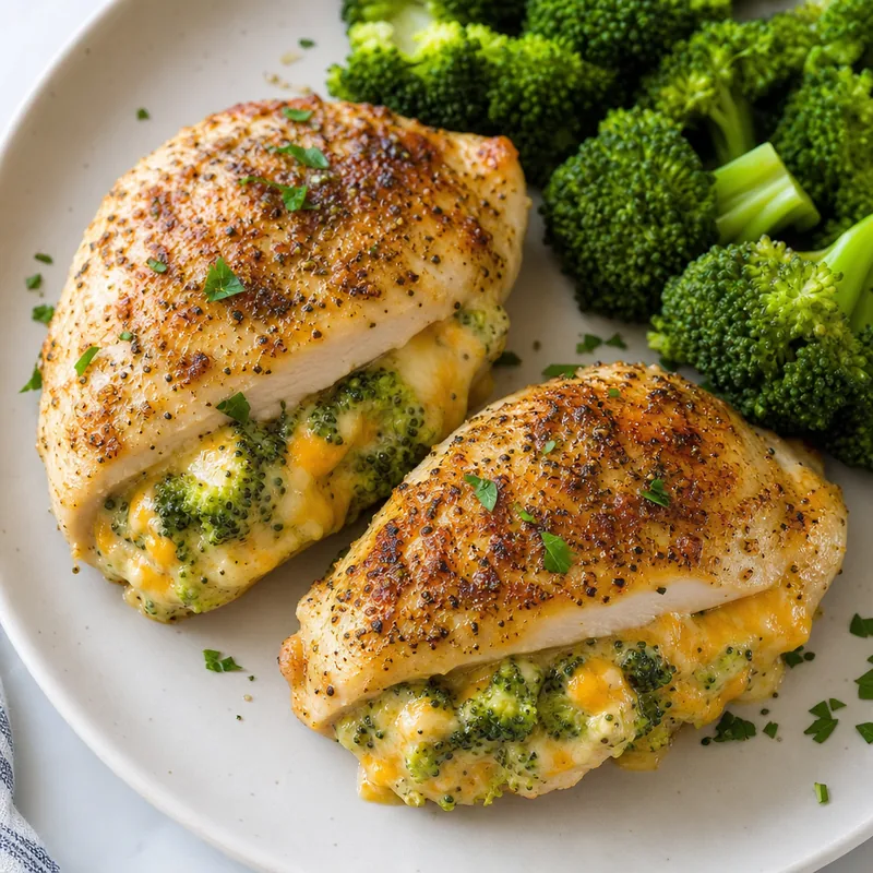 Broccoli Cheddar Stuffed Chicken