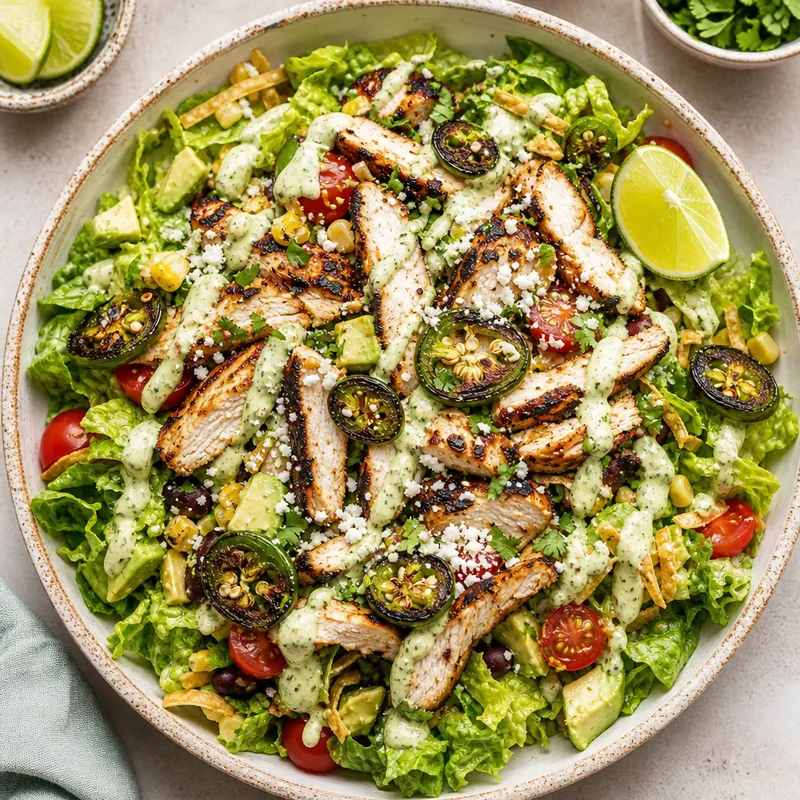 Charred Chicken Taco Salad