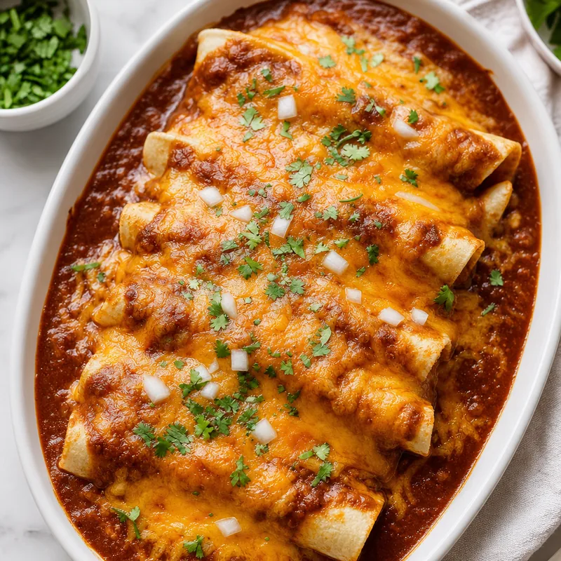 Cheese Enchiladas with Chili Gravy