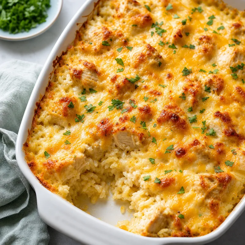 Cheesy Chicken & Rice Casserole