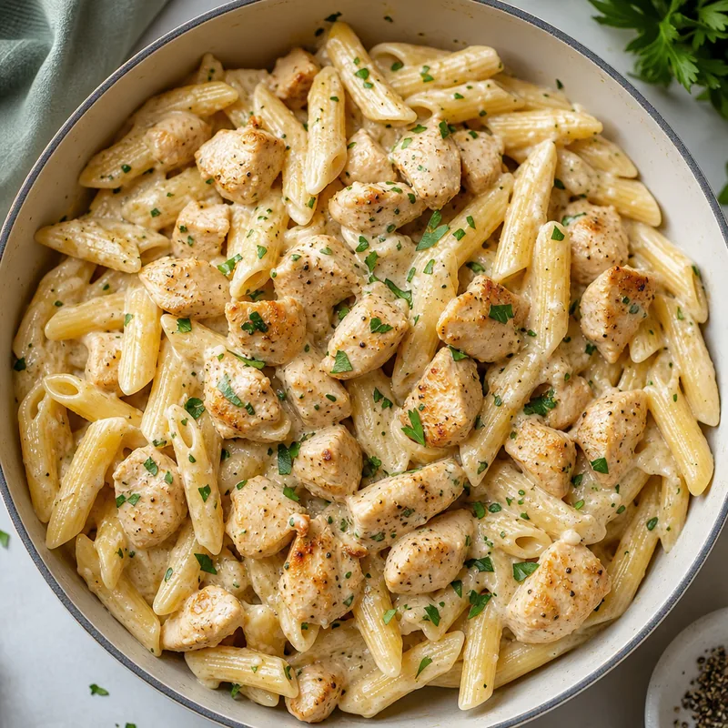 Chicken and Pasta with Cream