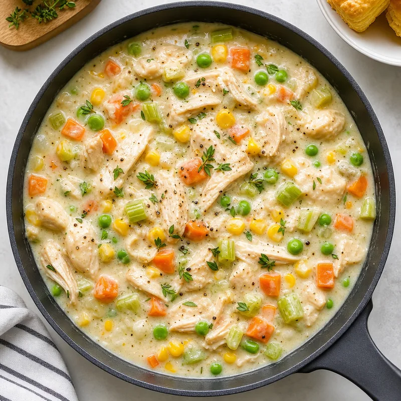 Chicken Pot Pie Filling Skillet