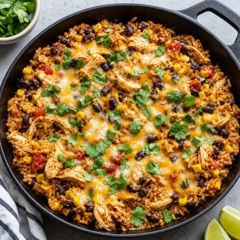 Chicken Taco Skillet with Black Beans
