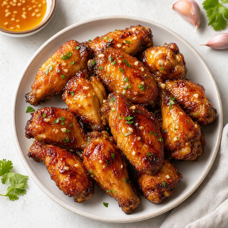 Chicken Wings with Honey Garlic Glaze