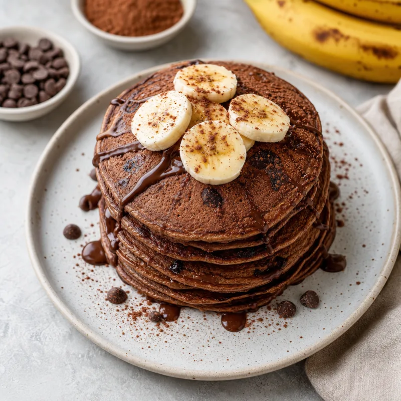 Chocolate Banana Pancakes