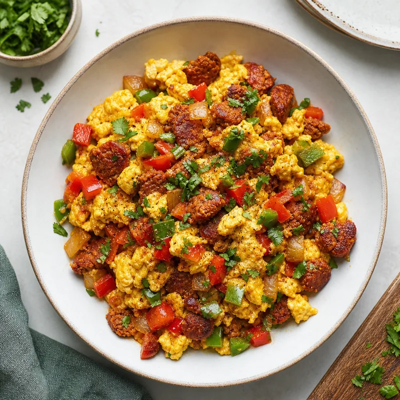 Chorizo Scrambled Eggs Dinner
