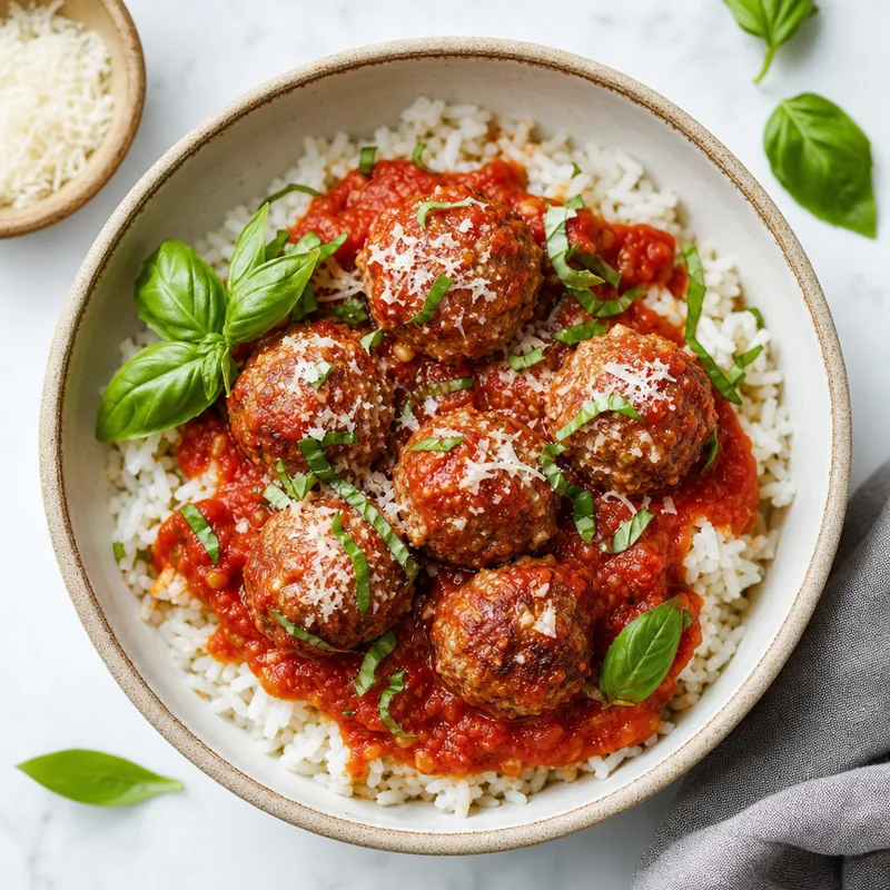 Classic Meatball Rice Bowl
