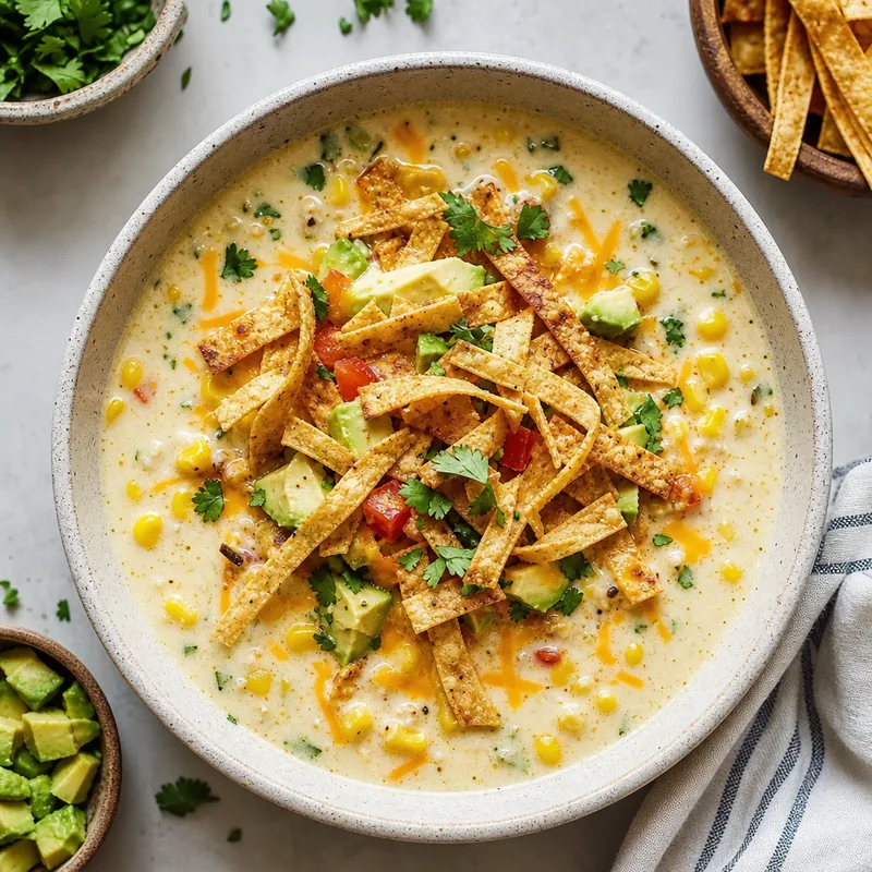 Corn and Cheese Quesadilla Soup