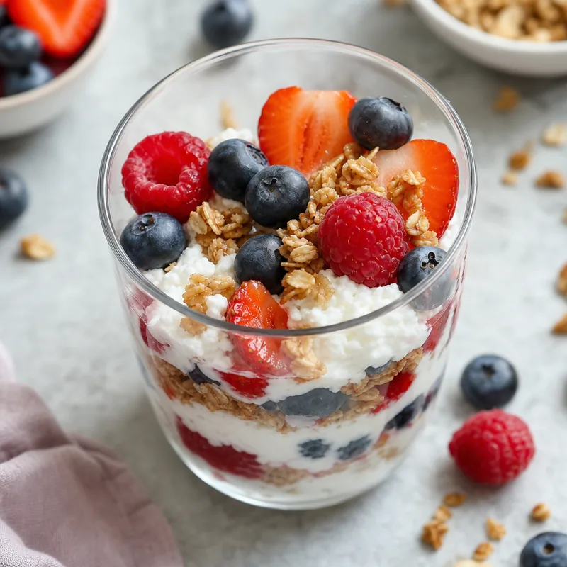 Cottage Cheese Berry Parfait