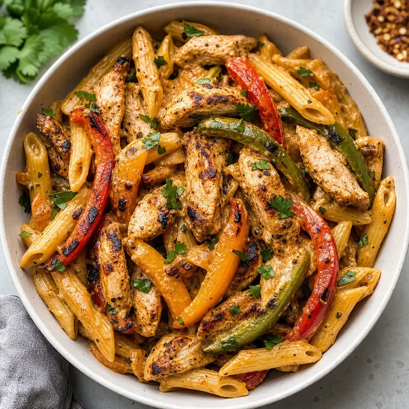 Creamy Fajita Chicken Pasta