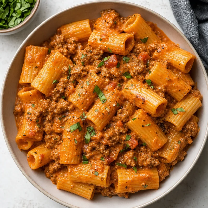 Creamy Sausage Rigatoni