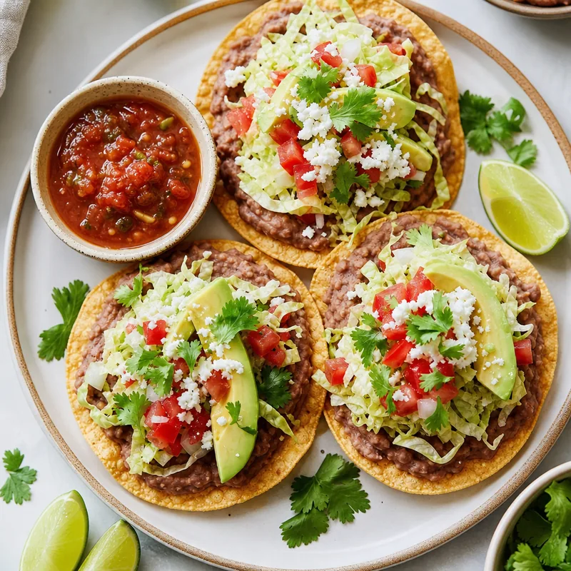 Crispy Bean Tostada Platter